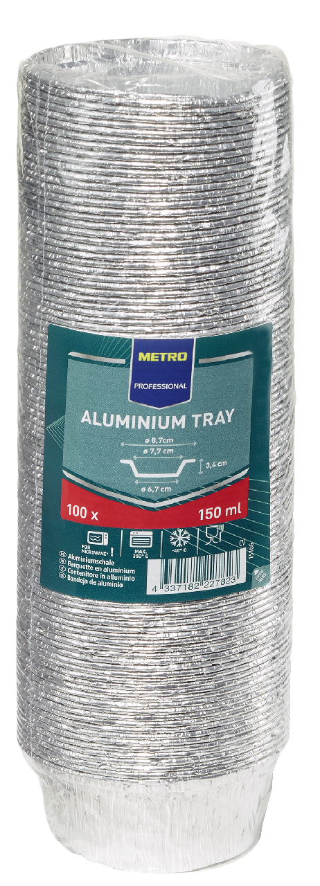 METRO PROFESSIONAL Tácka s okrajom 150 ml hliník 100 ks