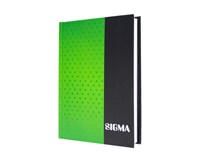 Záznamová kniha linajková A6 80 listov zelená Sigma 1 ks