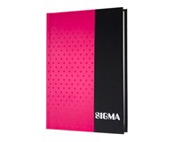 SIGMA Záznamová kniha A6 80 listov linajková ružová 1 ks