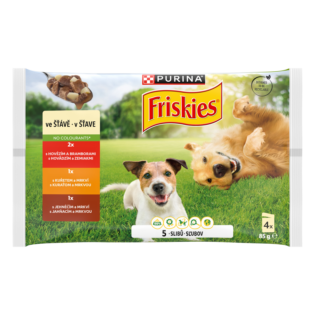 Friskies Adult mi x v šťave kapsičky 4 x 85 g