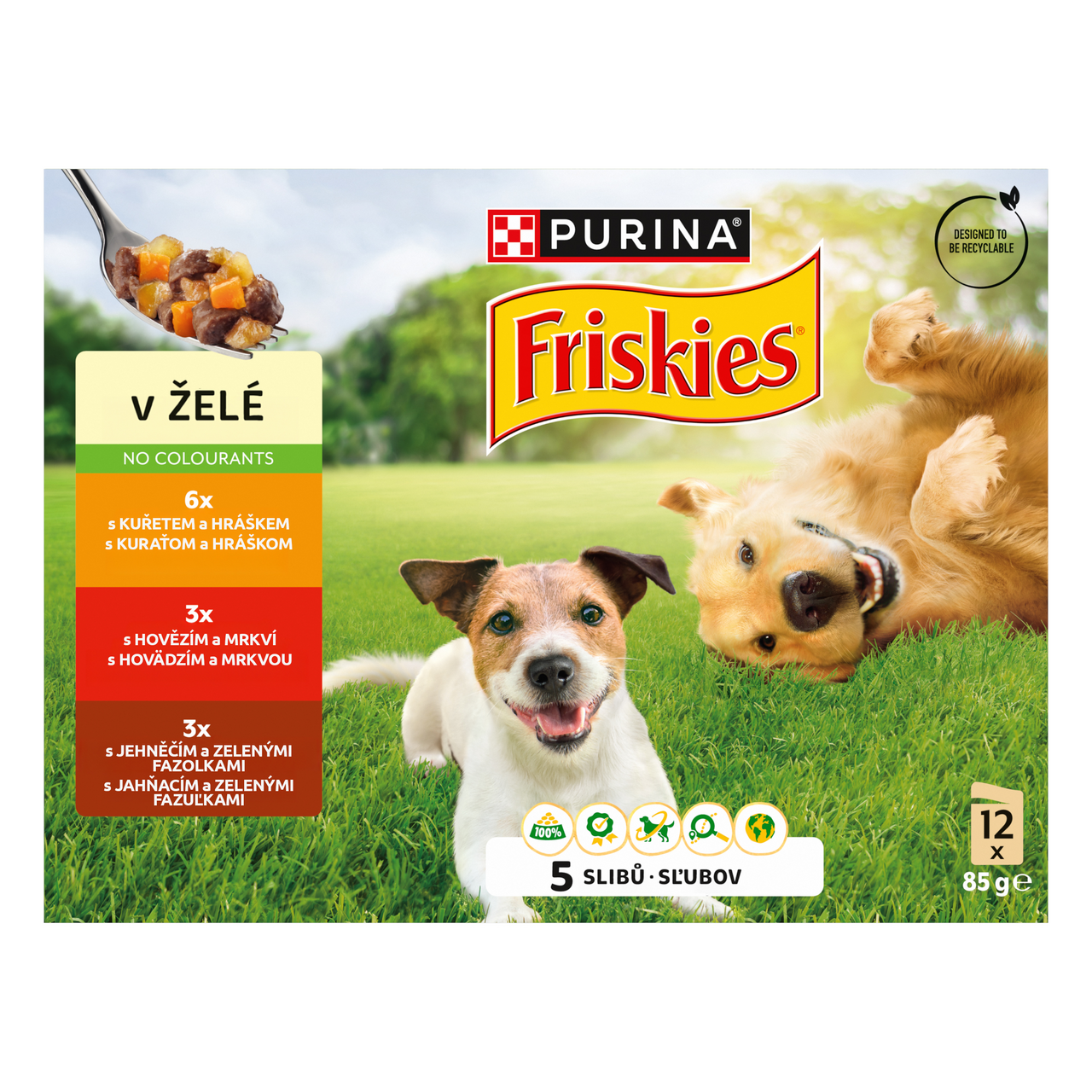 Friskies Adult mi x v želé kapsičky 12 x 85 g