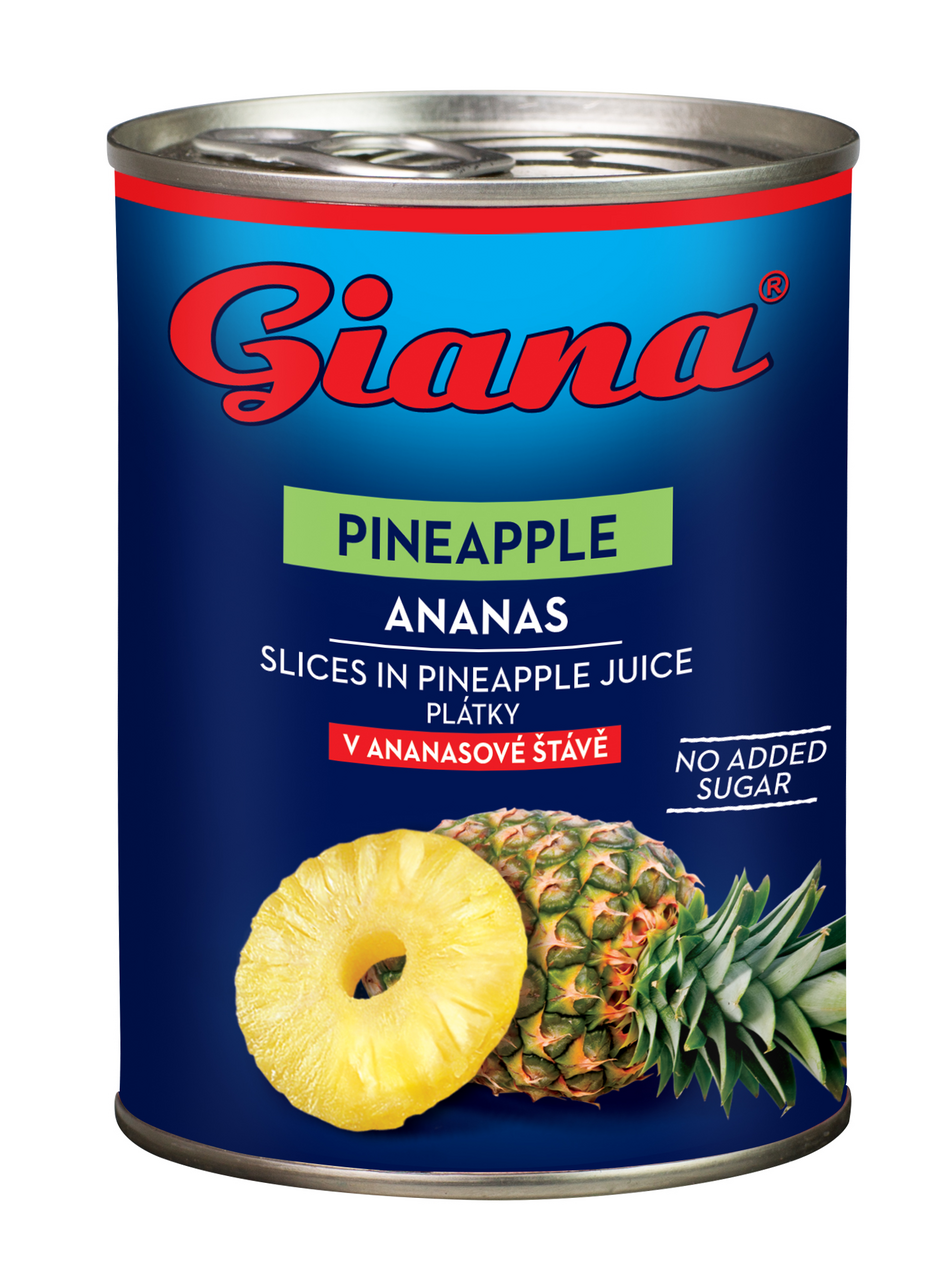 Giana Ananás plátky v šťave 6 x 580 ml