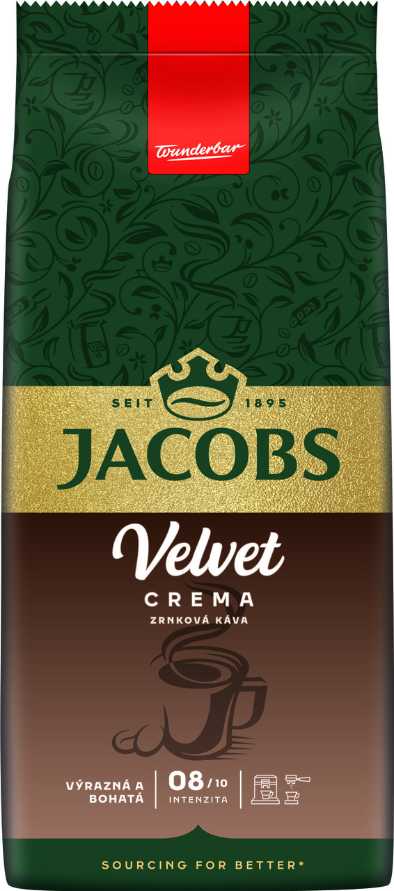 JACOBS Velvet Crema káva zrnková 1 kg