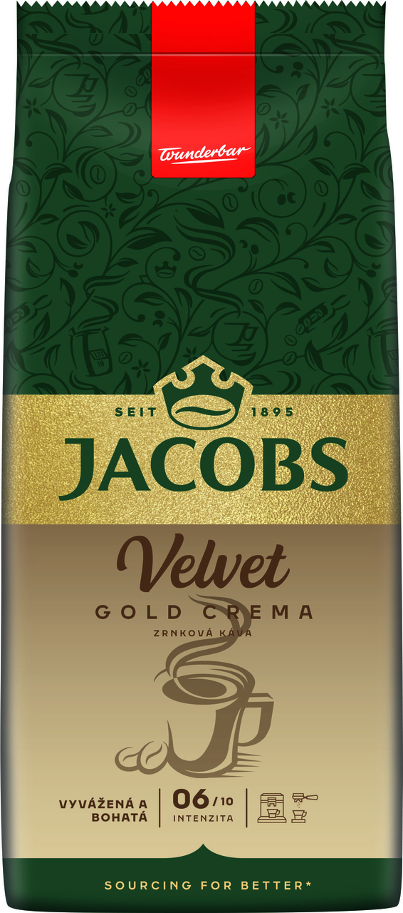 JACOBS Velvet Gold Crema káva zrnková 1 kg