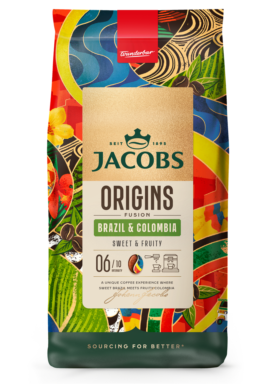 JACOBS Origins Brazil & Colombia káva zrnková 1 kg