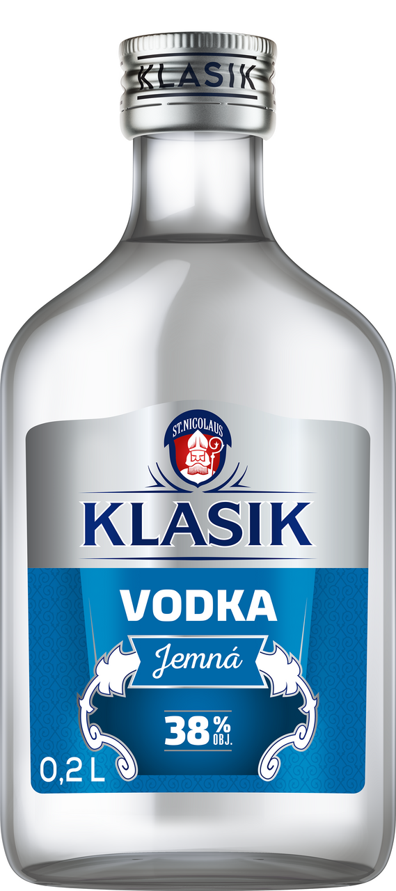KLASIK Vodka jemná 38% 200 ml (min. obj. 16 ks)