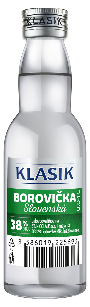 ST. NICOLAUS KLASIK Slovenská borovička 38% 40 ml (min. obj. 24 ks)