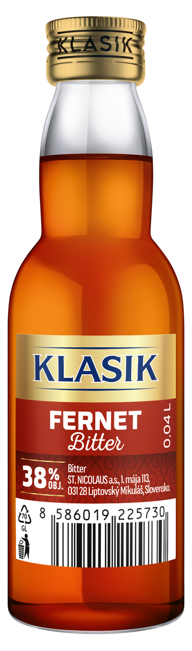 KLASIK Fernet Bitter 38% 40 ml (min. obj. 24 ks)