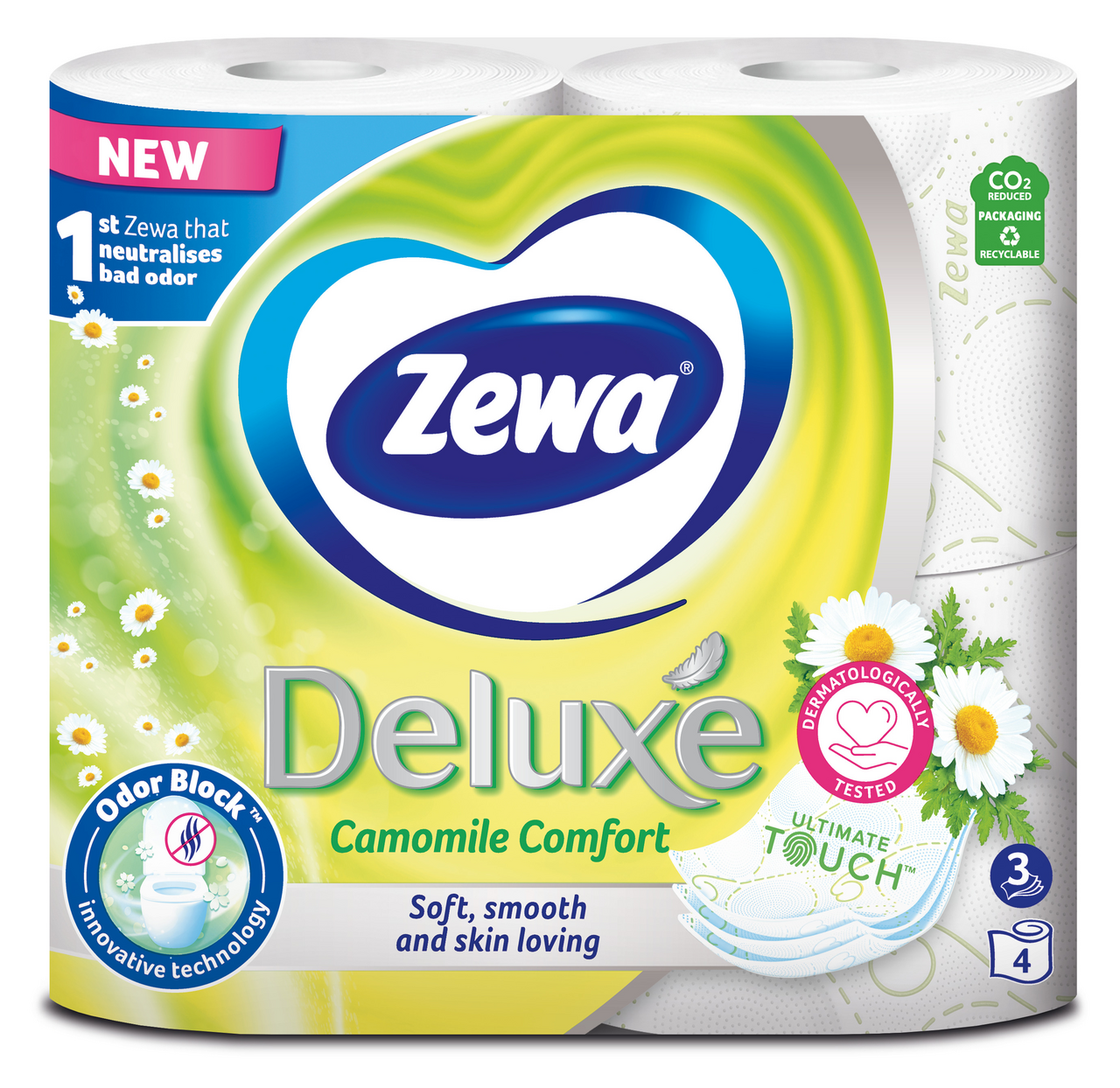 Zewa Deluxe toaletný papier camomile 4 ks