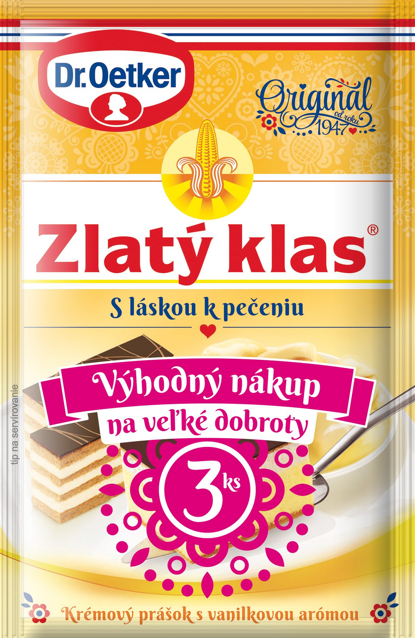 Dr. Oetker Zlatý klas 3 x 40 g