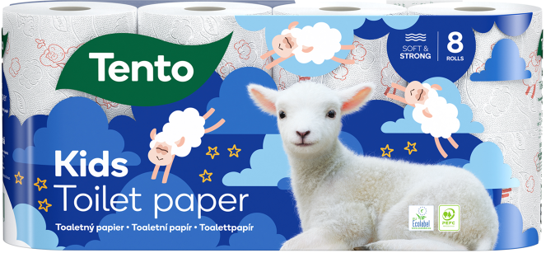 TENTO Kids toaletný papier 3 vrstvový 18 m 8 ks