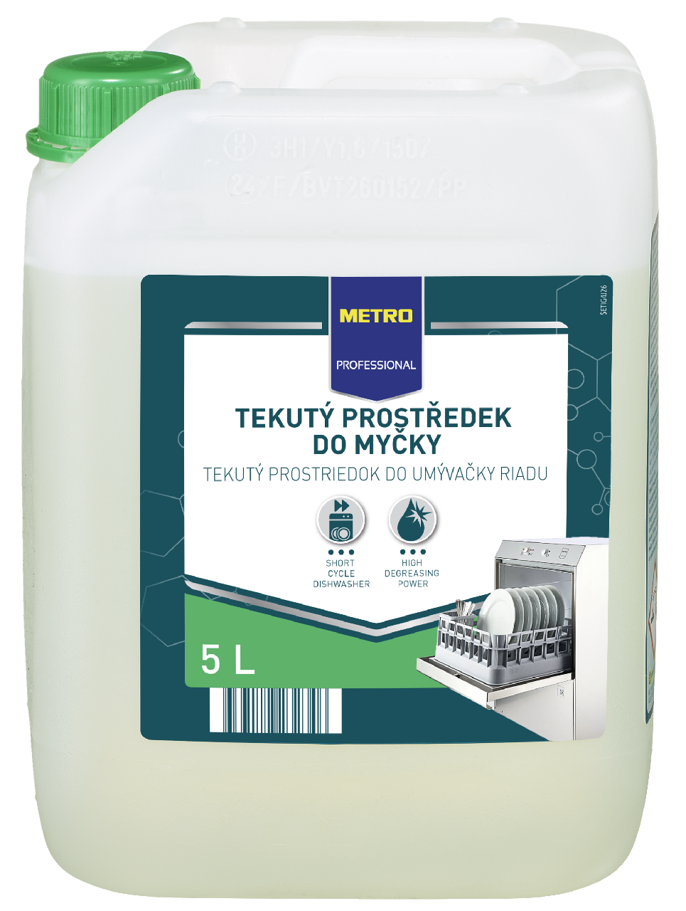 METRO PROFESSIONAL Tekutý čistiaci prostriedok do umývačky riadu 5 l
