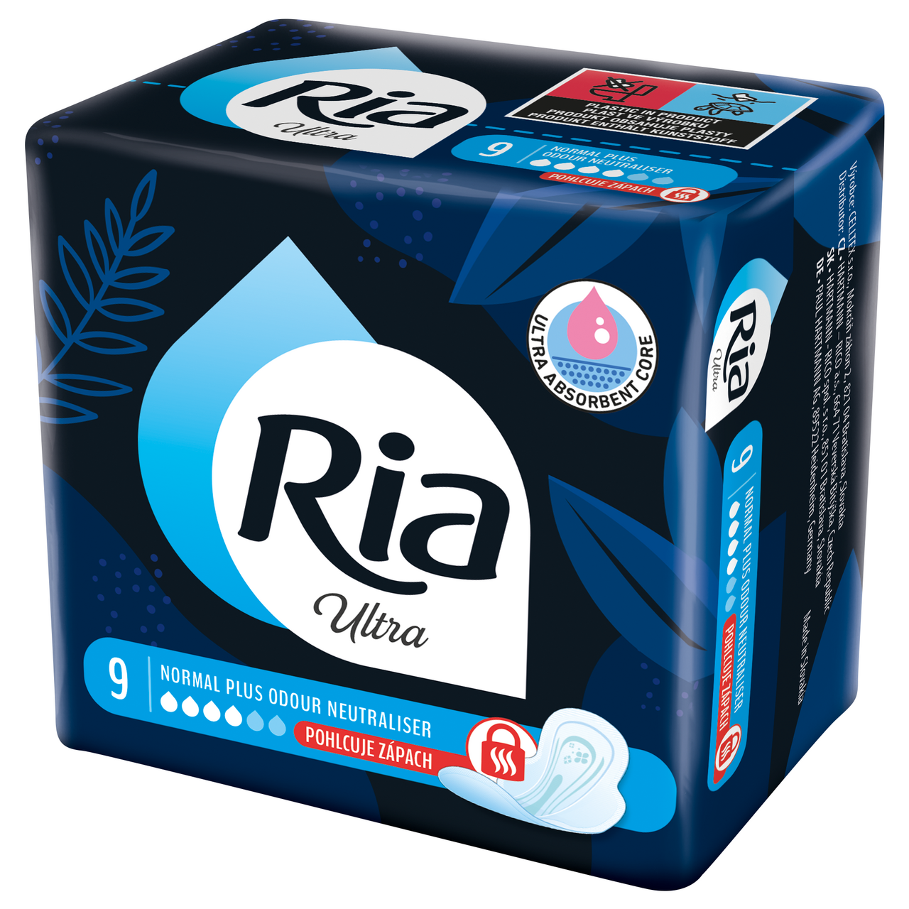 RIA Ultra Normal Plus odour neutraliser dámske vložky 9 ks