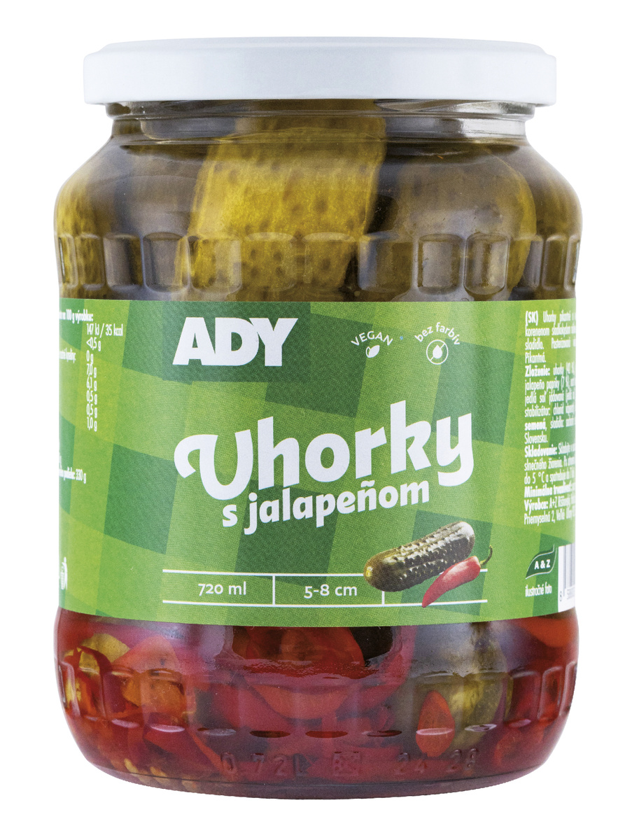 ADY Uhorky s jalapeňom 720 ml