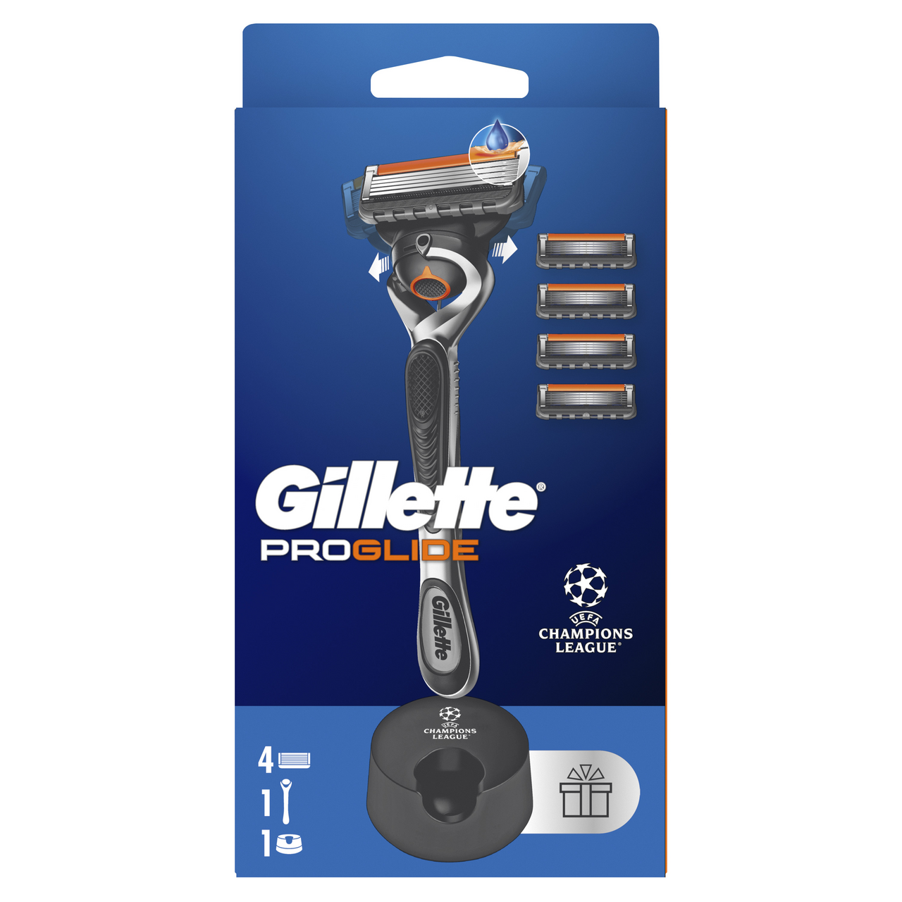 Gillette PROGLIDE náhradné hlavice (4 ks) + stojan 1 ks