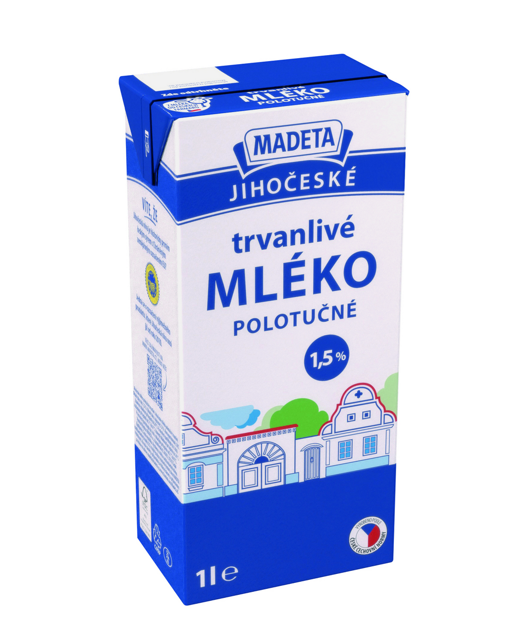 MADETA Jihočeské mlieko 1,5 % 12 x 1 l