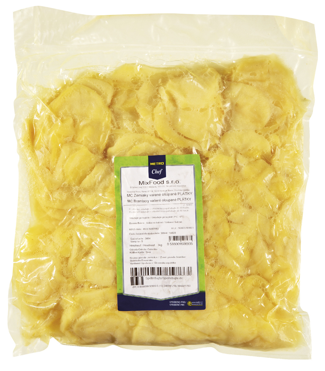 METRO Chef Zemiaky varené očistené plátky chlad. 3 kg