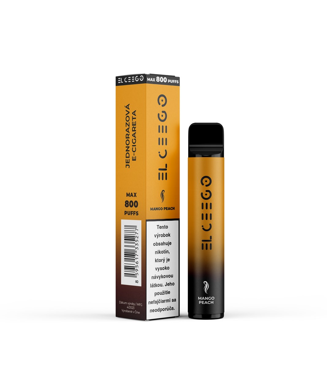 EL CEEGO Mango Peach 800 elektronick cigareta 16,9 mg / ml 1 ks -  Zahrievan tabak, Tabak, Npoje, tabak