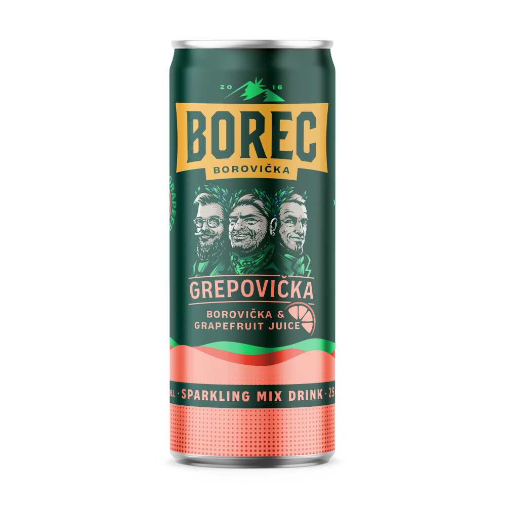 BOREC Grepovička 6% miešaný nápoj 250 ml vratná plechovka