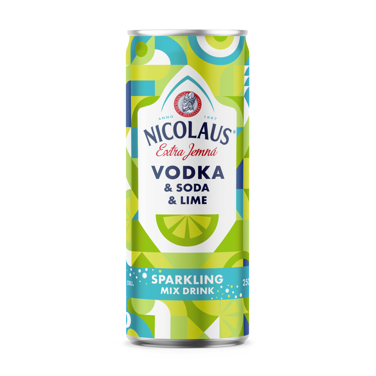 ST. NICOLAUS VODKA Soda & lime 6% miešaný nápoj 250 ml vratná plechovka