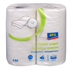 aro Toaletný papier 2 vrstvový biely 4 ks