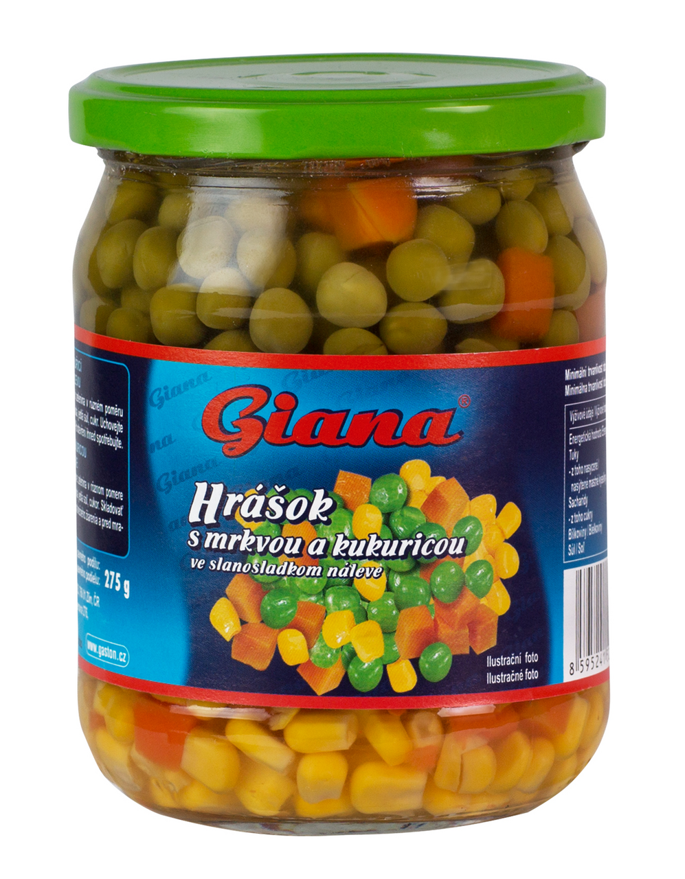 Giana Hrášok s mrkvou a kukuricou 500 ml