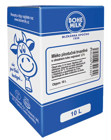 BOHEMILK Mlieko plnotučné 10 l