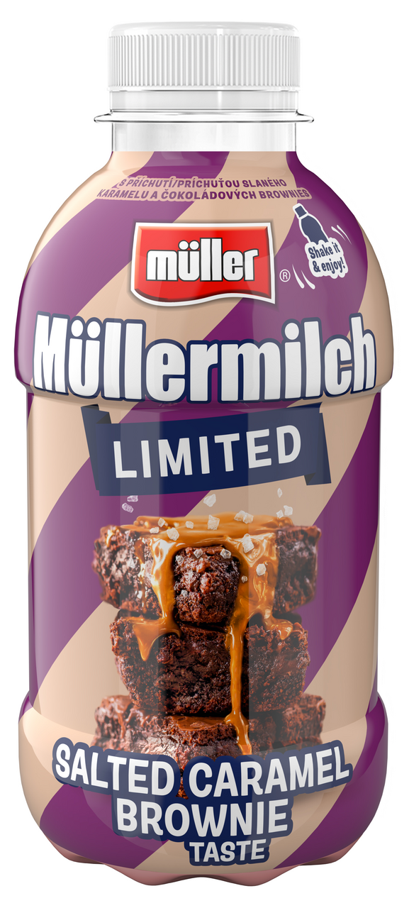 müller Müllermilch Mliečny nápoj slaný karamel brownie chlad. 400 g