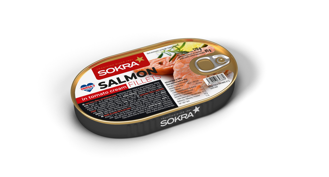 SOKRA Losos filety v paradajkovom kréme 170 g