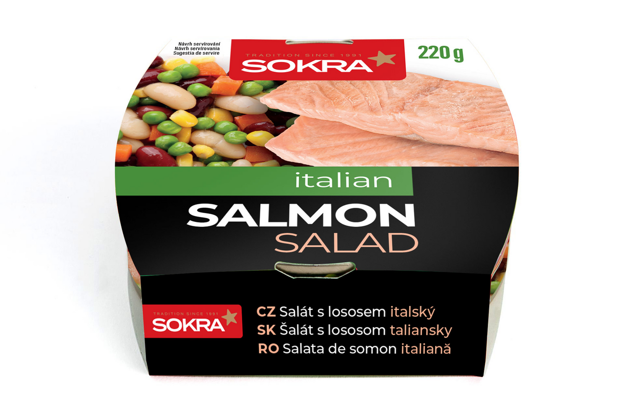 SOKRA Šalát s lososom taliansky 220 g