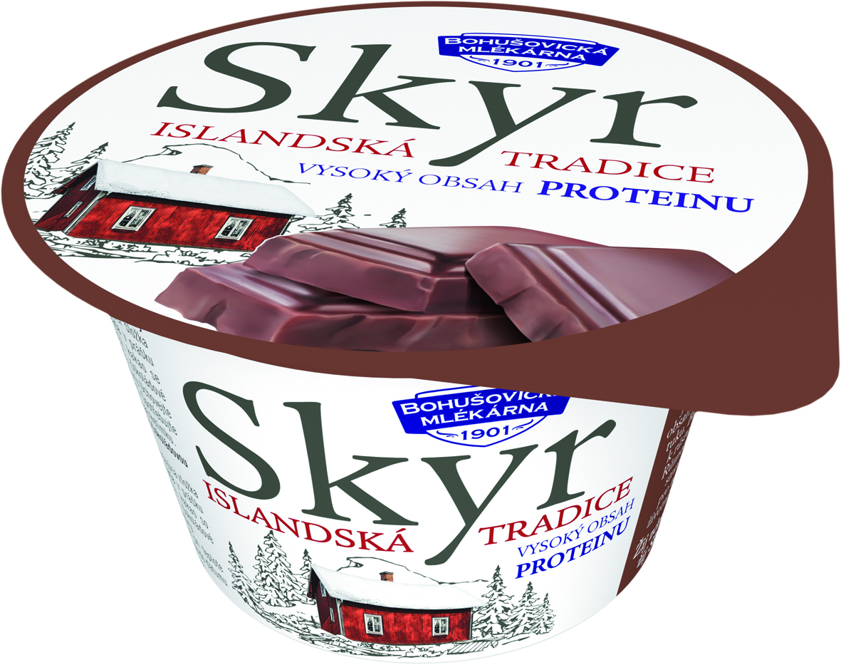 BOHUŠOVICKÁ MLÉKÁRNA Skyr čokoláda chlad. 130 g