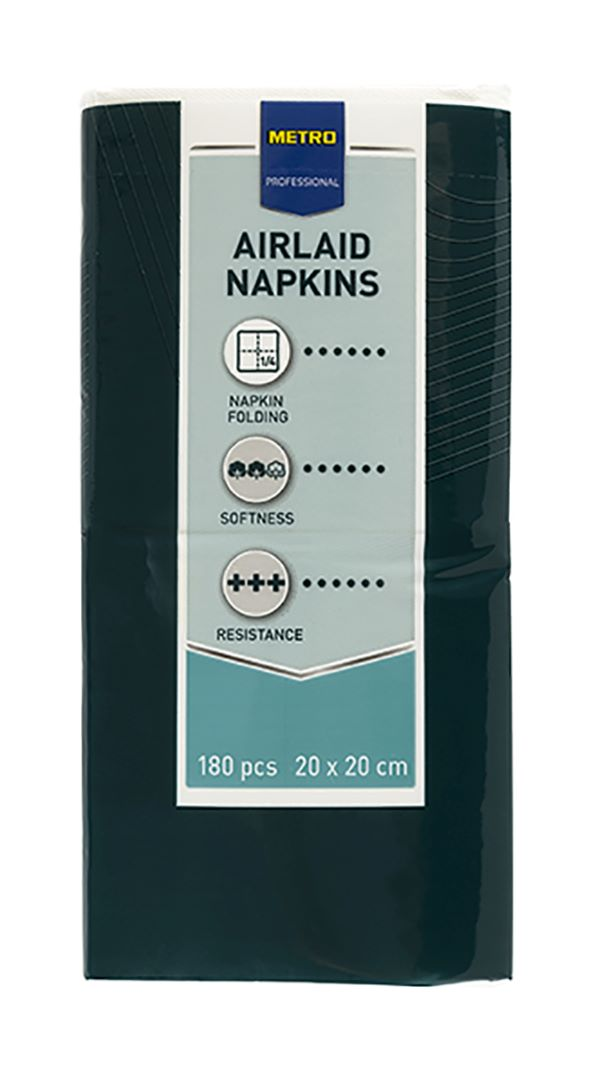 METRO PROFESSIONAL Servítky Airlaid 20 x 20 cm white 180 ks