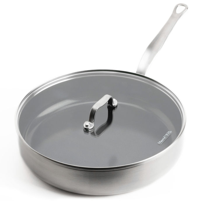 Mauviel 1830 Panvica s pokrievkou 28 cm nerez 1 ks