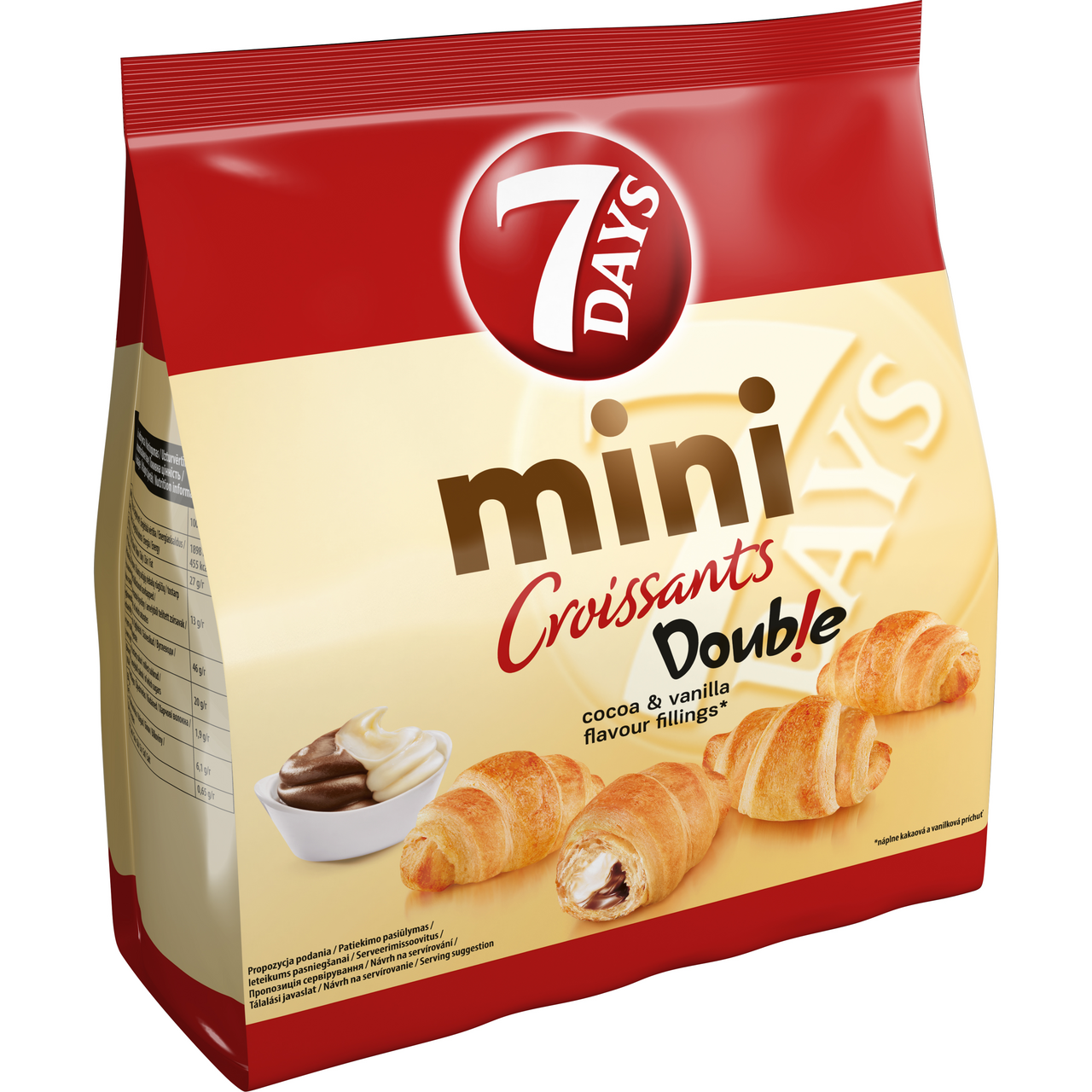 7 DAYS Croissants Double mini kakao & vanilka 185 g