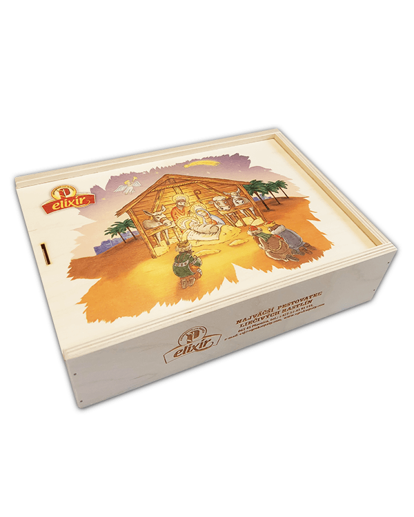 elixír Betlehemská kazeta drevená kolekcia čajov 60 ks