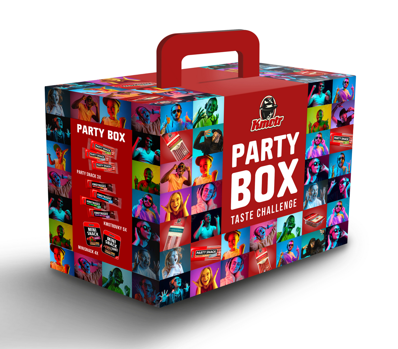 Kmotr PARTY BOX (3 x Patry snack / 5 x Kmotrovky / 4 x Minisnack) chlad. 1305 g