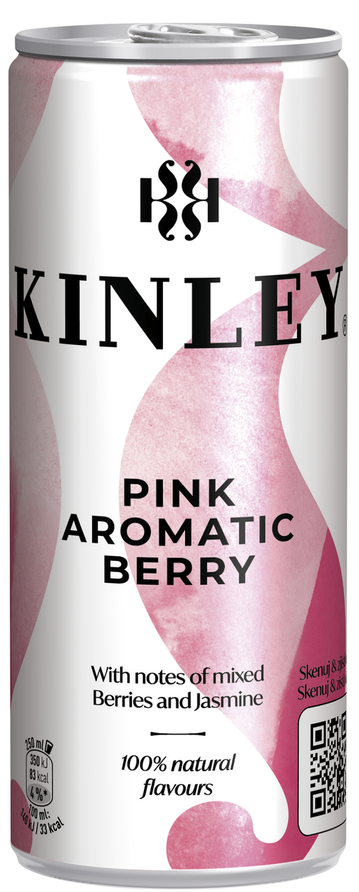 KINLEY Pink Berry 4 x 250 ml vratná plechovka