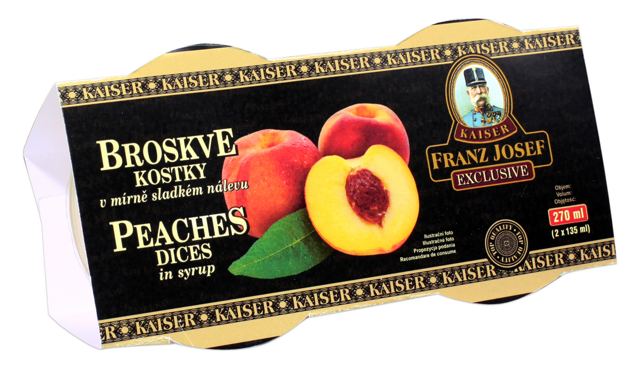 FRANZ JOSEF KAISER Broskyne kocky 2 x 135 ml