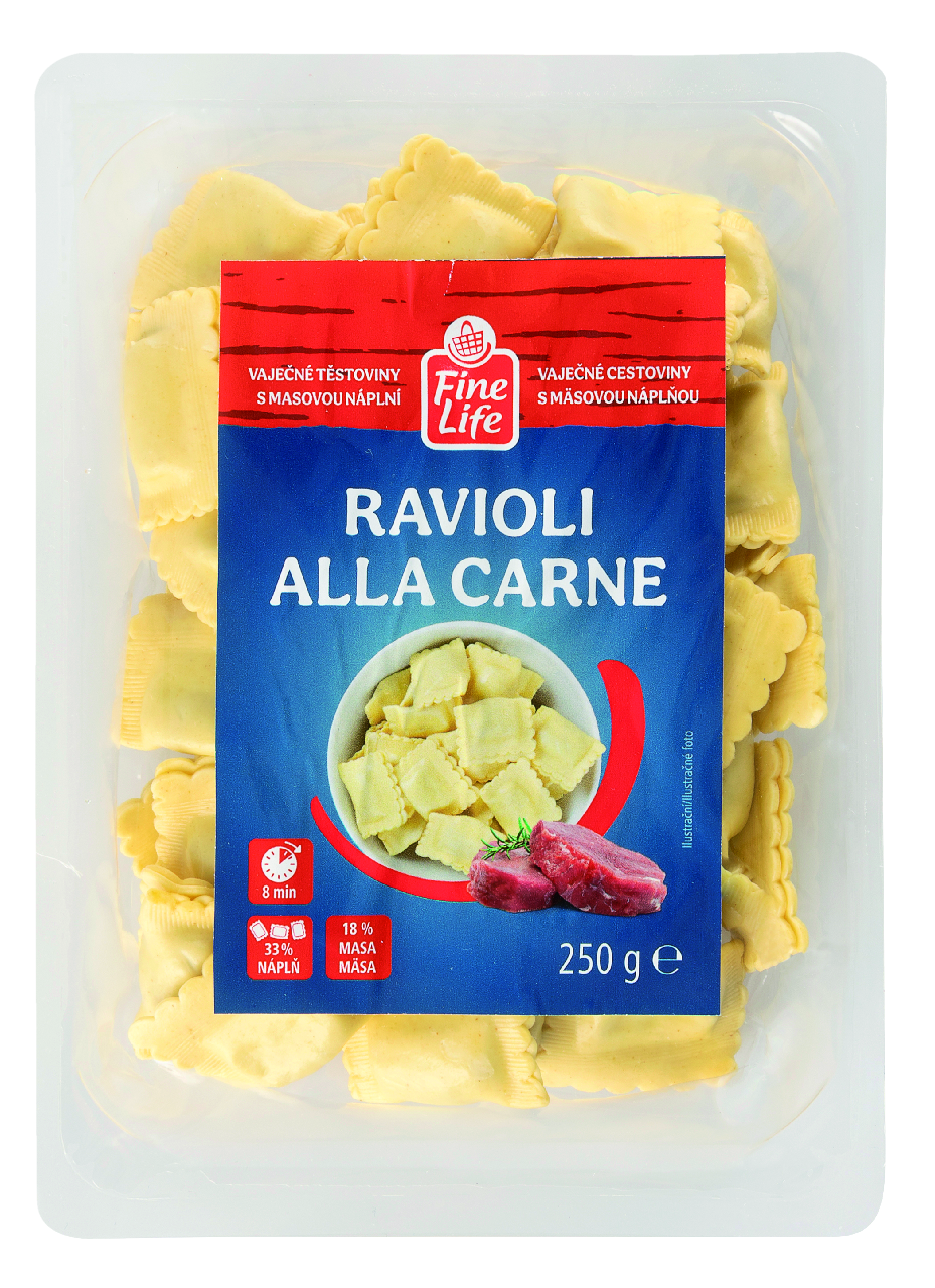 Fine Life Ravioli s mäsom chlad. 2 x 250 g