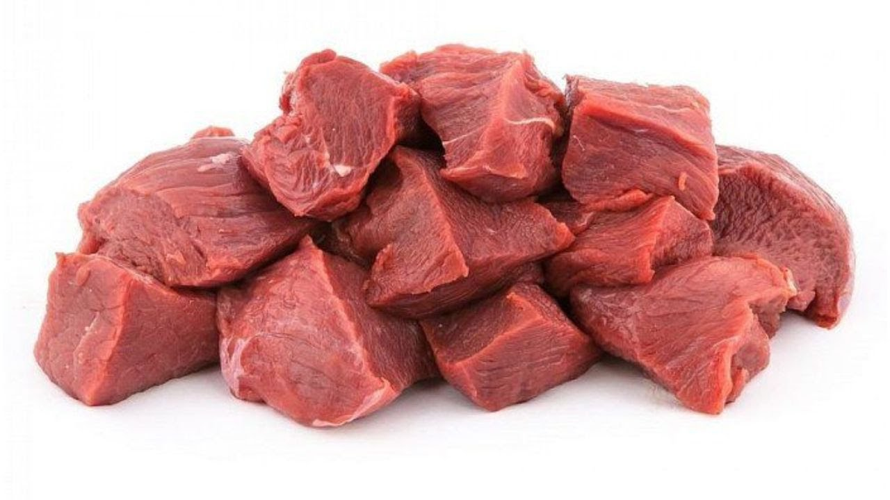 Hovädzie predné kocky 3 x 3 cm - guláš ochr.atmosféra chlad. váž. cca 2,5 kg