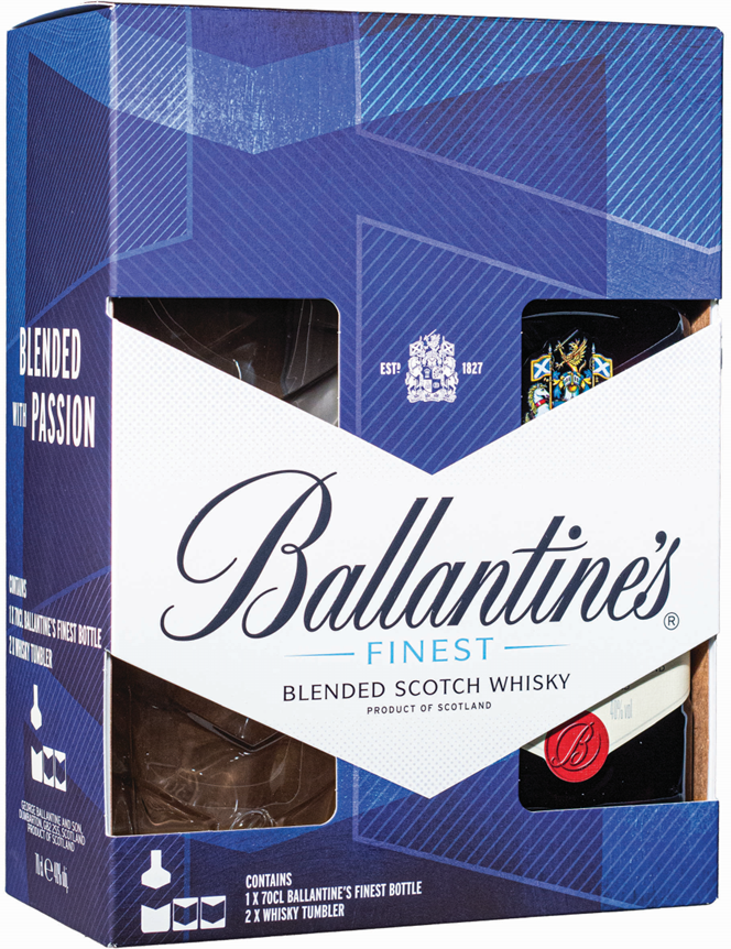 Ballantine's 40% 700 ml + pohár 2 ks