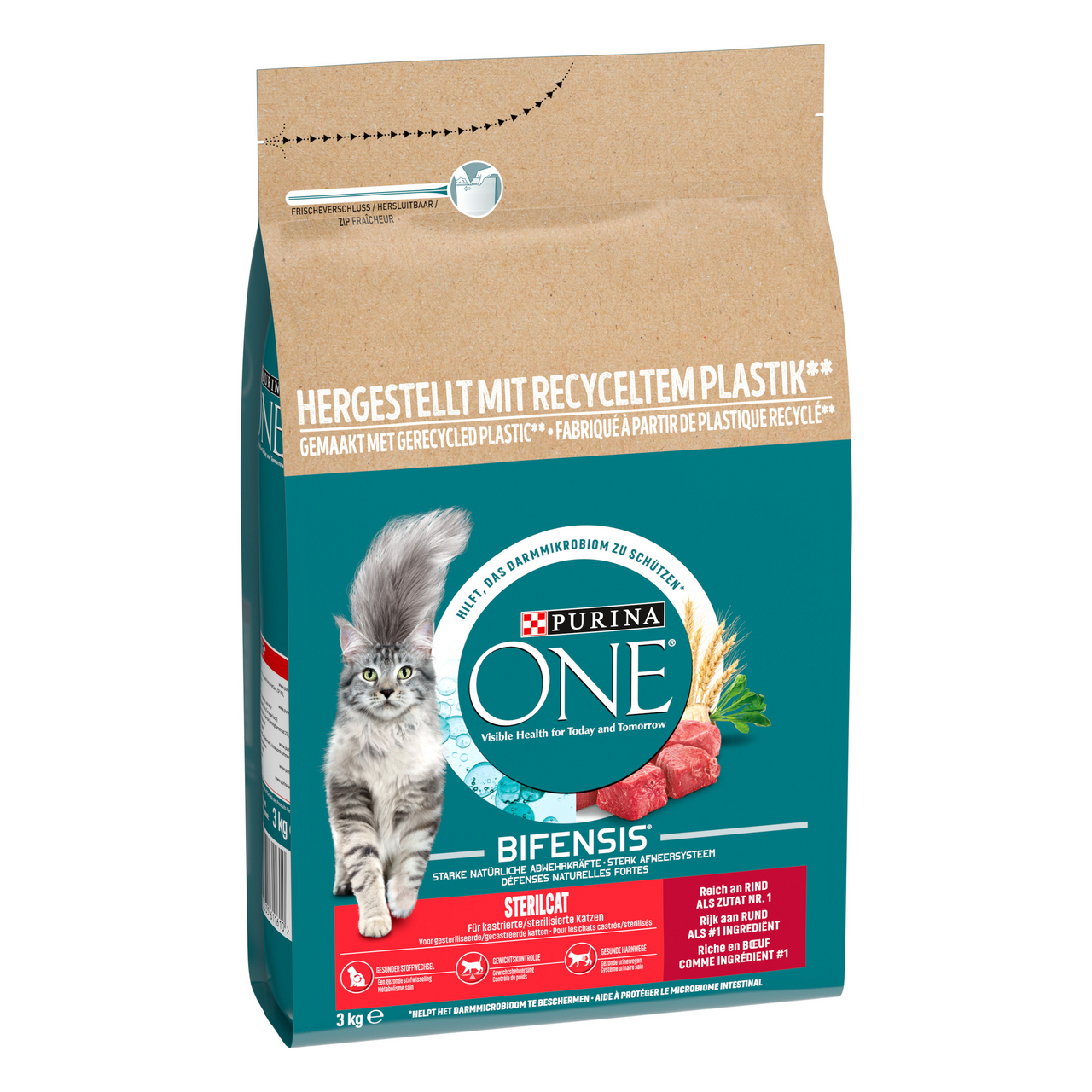 PURINA ONE Sterilcat Granuly pre mačky s hovädzím a pšenicou 3 kg