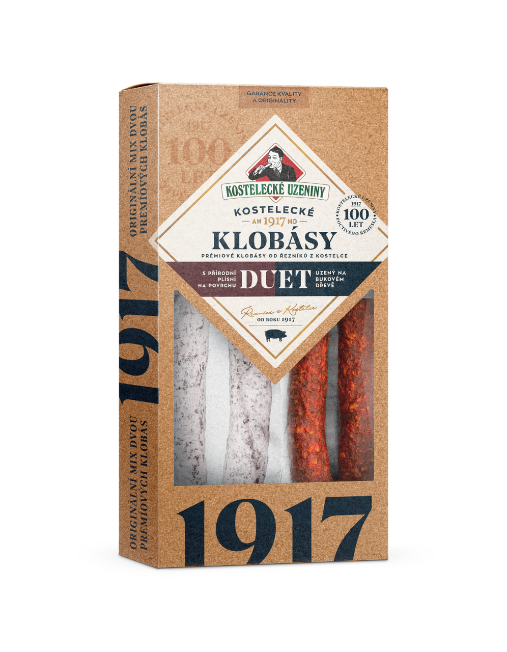 KOSTELECKÉ UZENINY Klobásy Duet chlad. 440 g
