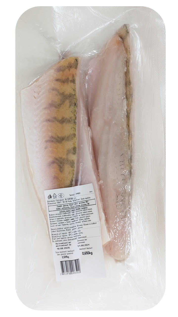 Zubáč filety 120/170 mraž. vakuum cca 600 g