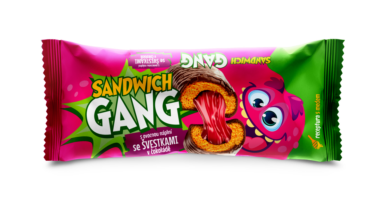 Perníkář Sandwich Gang slivka 25 x 40 g