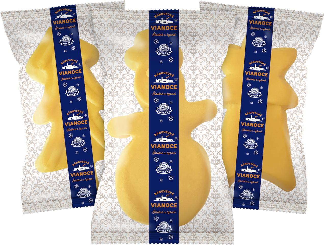 BÁNOVECKÉ Vianoce Syrový mix údený chlad. 190 g