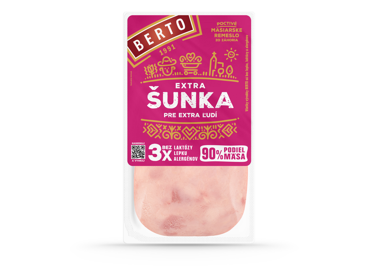 BERTO Extra šunka vákuové balenie chlad. 100 g