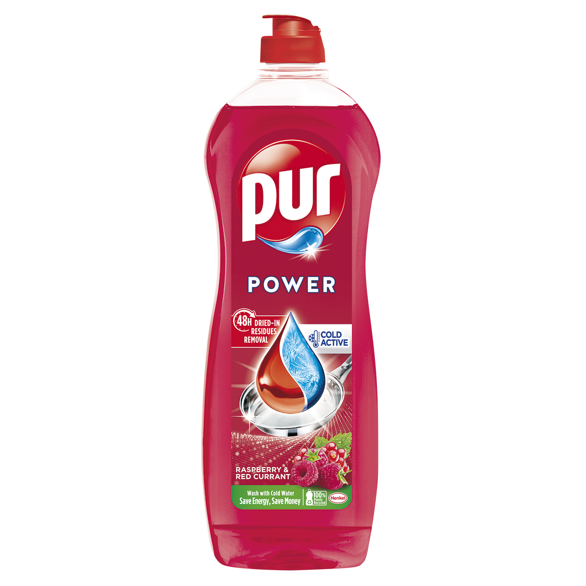 pur Power Raspberry prostriedok na riad 750 ml