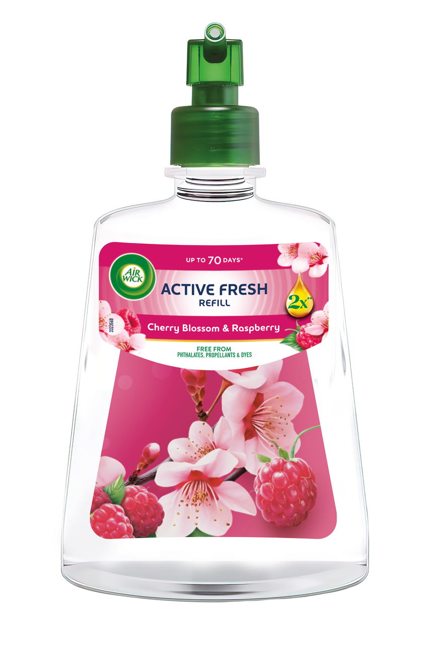 Air Wick Active Fresh Čerešňový kvet a malina náhradná náplň 228 ml