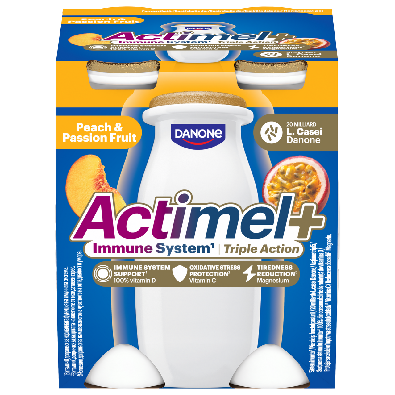 Actimel Jogurtové mlieko broskyňa & marakuja chlad. 4 x 100 g